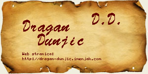 Dragan Dunjić vizit kartica